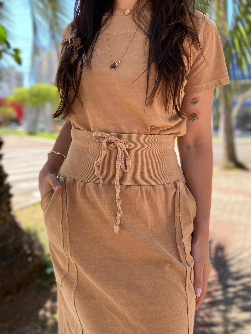 Conjunto Algodão Bege