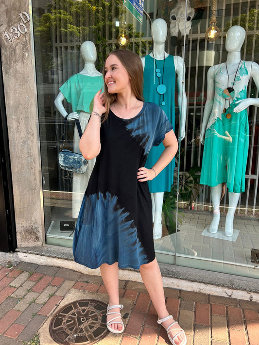 Vestido Curto Tie-dye