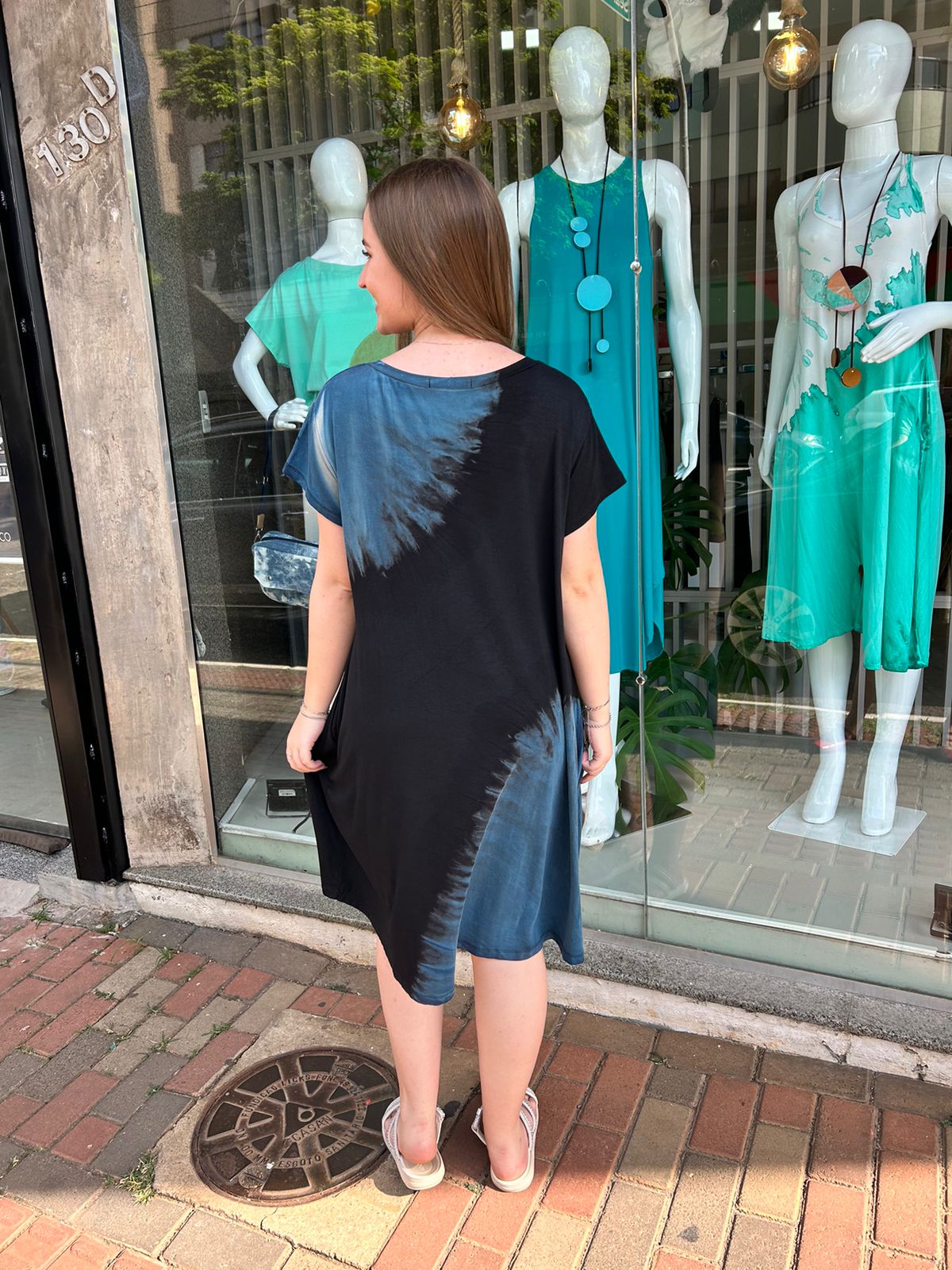 Vestido Curto Tie-dye