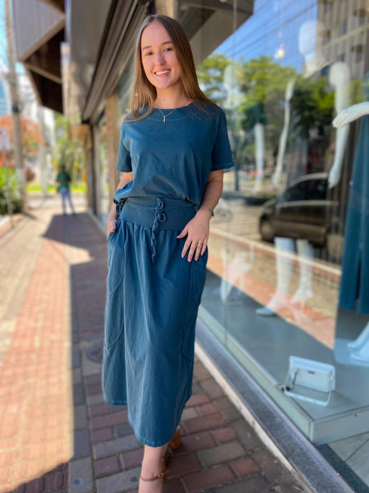 Conjunto Azul 100% Algodão