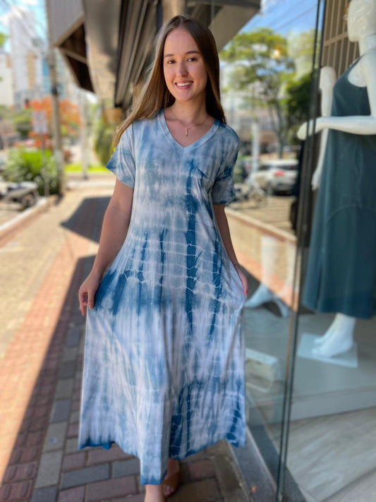 Vestido Midi Tingido