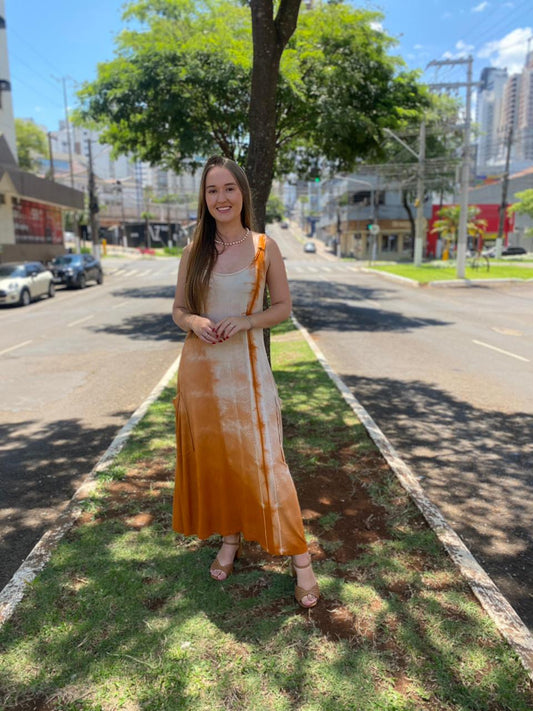 Vestido Midi Tingido