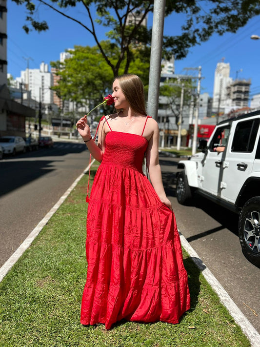 Vestido Longo Vermelho