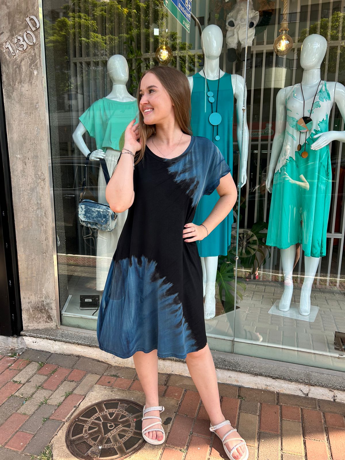 Vestido Curto Tie-dye