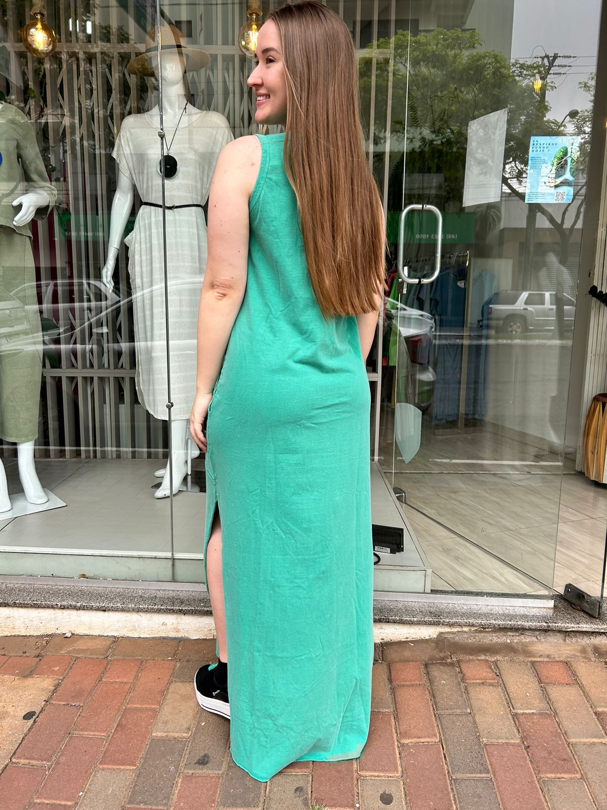 Vestido Longo Regata