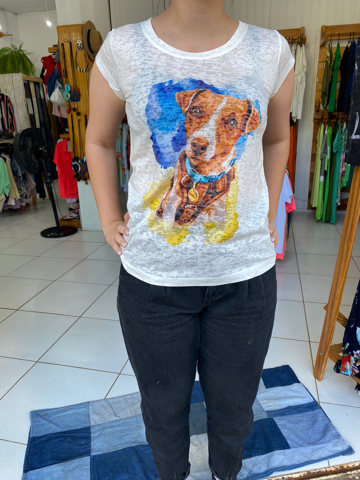 T-shirt em Malha Devorê